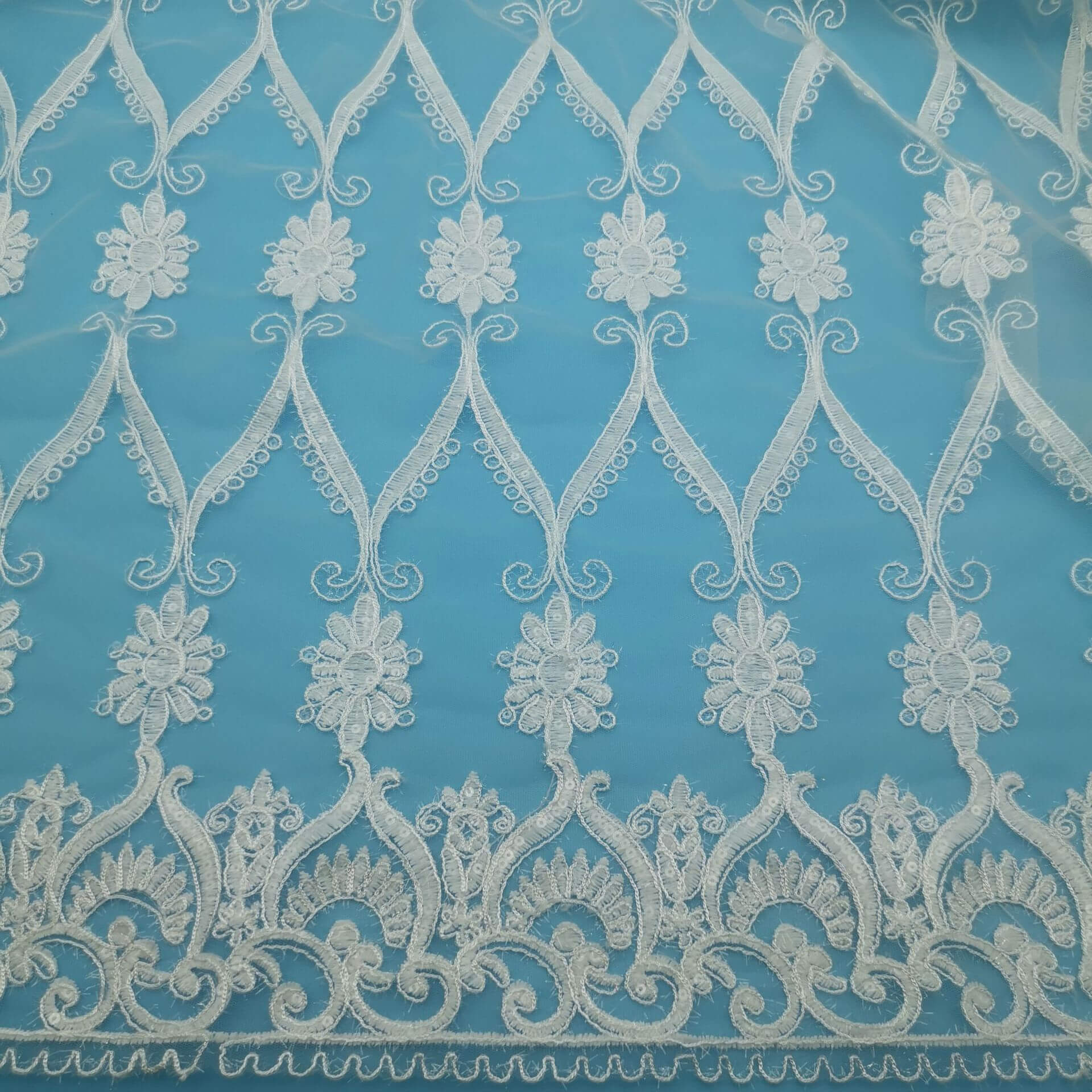 Lace Fabric Polyester Thread Water Soluble Polyester for Bridal Wholes 2